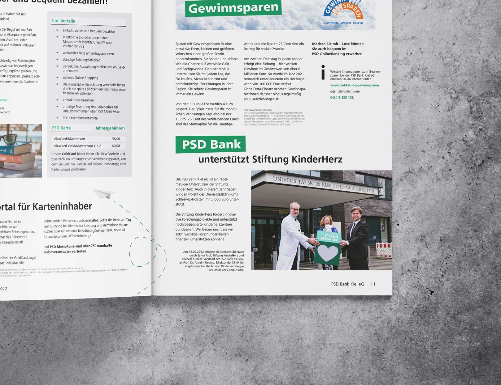 Inneteil Kundenmagazin PSD Bank rechte Seite unten